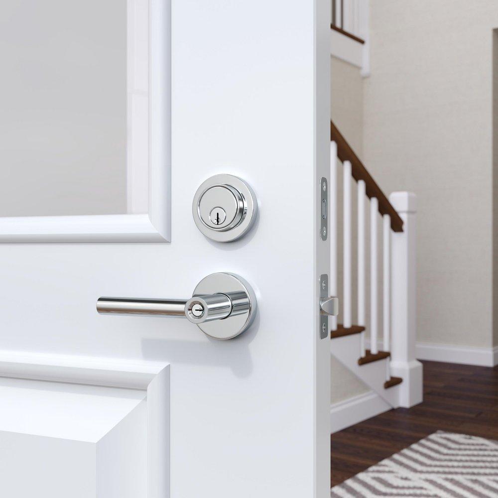 Westcraft Polished Chrome Premier Round Rod Lever Entrance Door Lock 