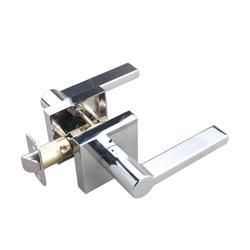Premier Flat Bar Lever Privacy Door Lock in Polished Chrome