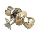 Polished Brass Tulip Knob Entrance Lock 