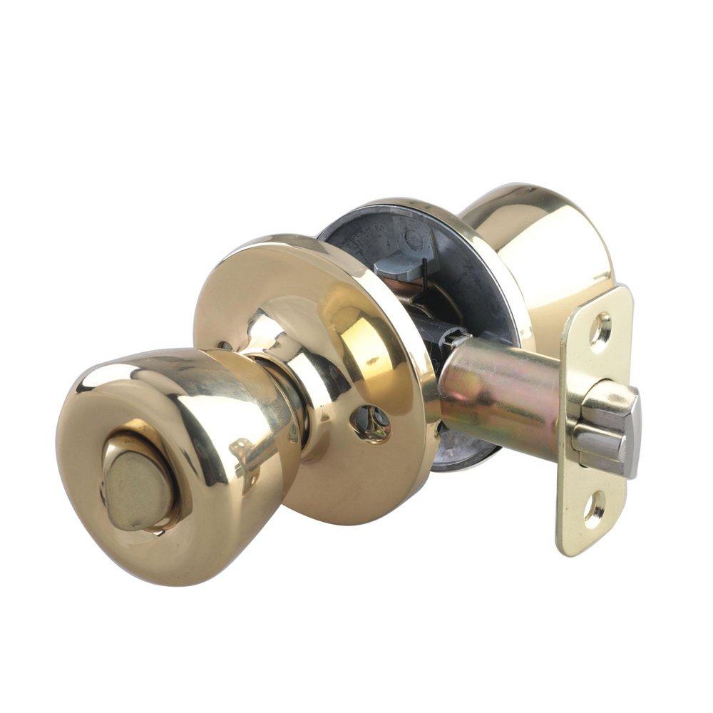 Polished Brass Tulip Knob Entrance Lock 