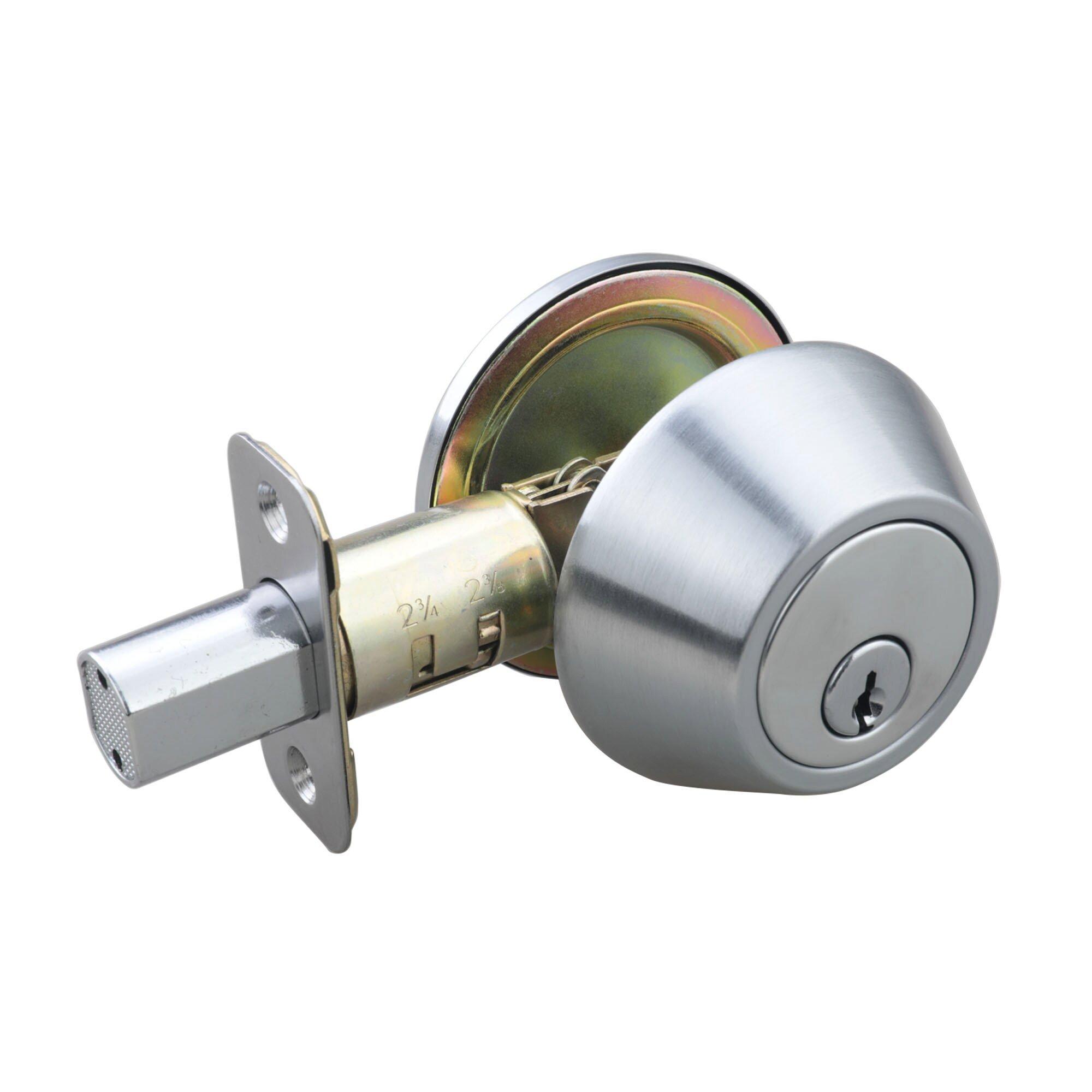Westcraft Satin Chrome Ball Knob Entrance & Deadbolt Lock 