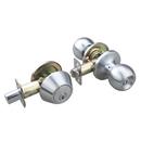 Westcraft Satin Chrome Ball Knob Entrance & Deadbolt Lock 