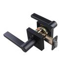 Matte Black Premier Flat Bar Lever Privacy Door Lock 