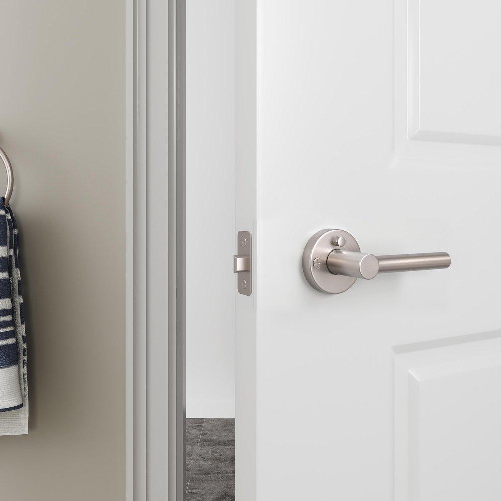 Westcraft Satin Nickel Premier Round Rod Lever Privacy Door Lock 