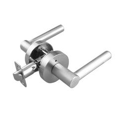 Premier Round Rod Lever Privacy Door Lock in Satin Nickel