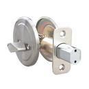 Deadbolt Lock Single Sided Full Bore in Satin Nickel