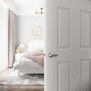 Satin Chrome Straight Lever Privacy Door Lock 