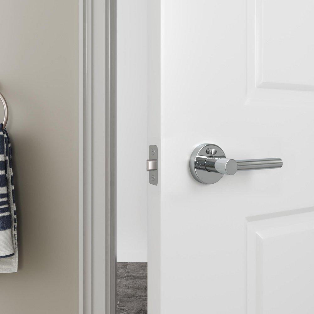 Westcraft Polished Chrome Premier Round Rod Lever Privacy Door Lock 