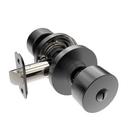 Matte Black Shaker Knob Privacy Door Lock, Round Rosette 