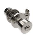 Satin Nickel Shaker Knob Privacy Door Lock, Round Rosette 