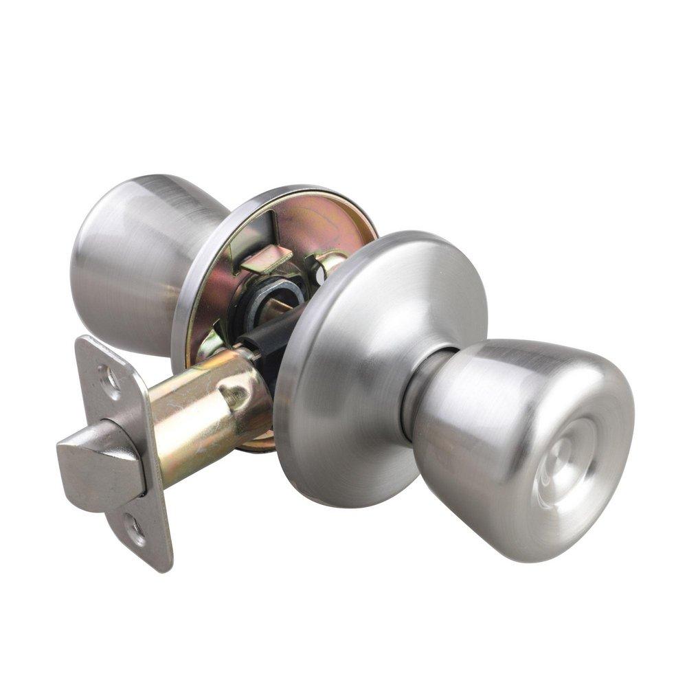 Satin Nickel Tulip Knob Passage Door Lock 