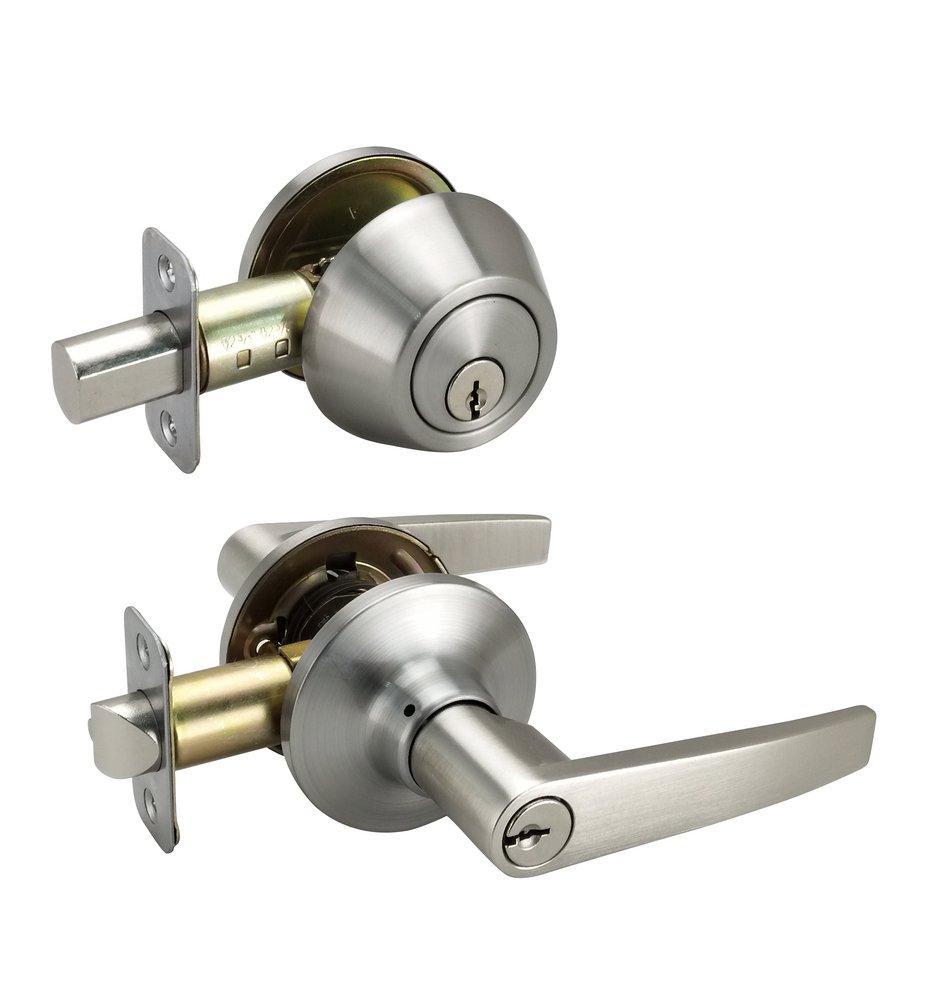 Satin Nickel Straight Entrance Lock 