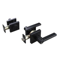 Premier Flat Bar Lever Entrance Door Lock & Deadbolt in Matte Black