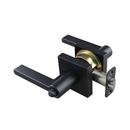 Matte Black Premier Flat Bar Lever Entrance Door Lock & Deadbolt 