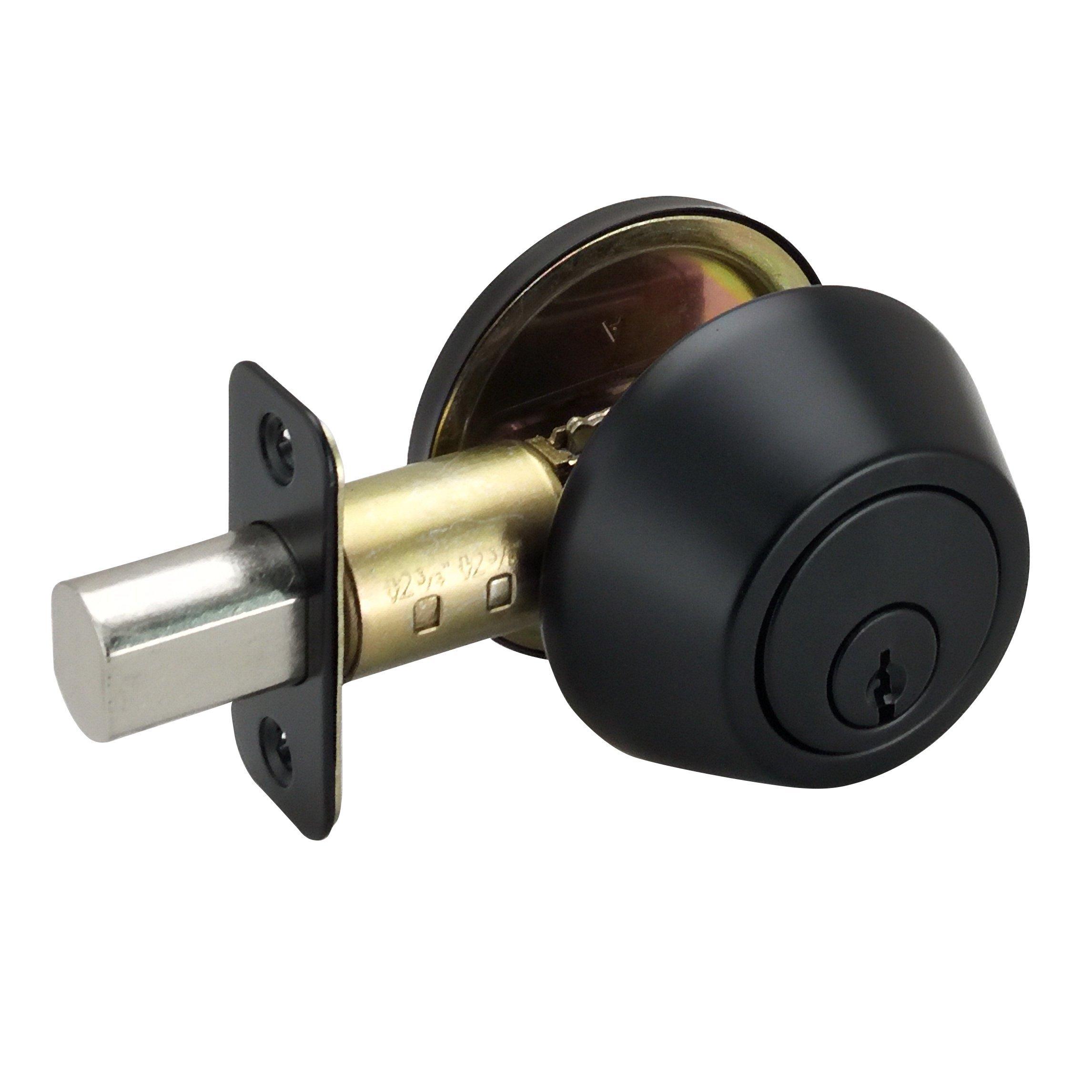 Westcraft Flat Black Flat Ball Knob Entrance & Deadbolt Lock 