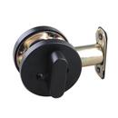 Matte Black Premier Round Single Cylinder Deadbolt 