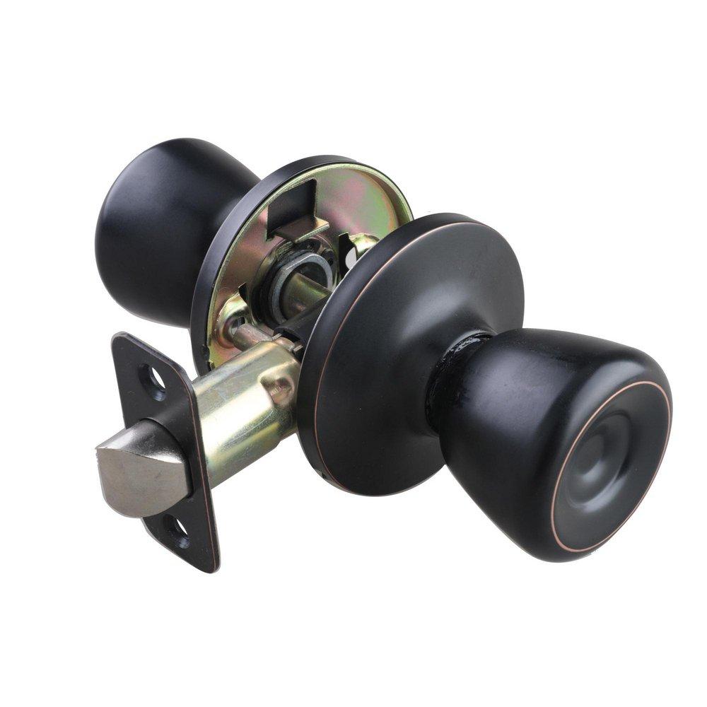 Oil Rubbed Bronze Tulip Knob Passage Door Lock 