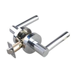 Premier Round Rod Lever Passage Door Lock in Polished Chrome