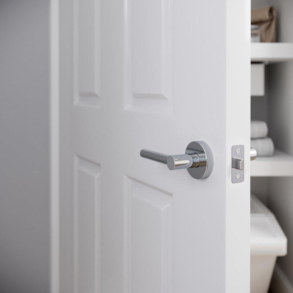 Westcraft Polished Chrome Round Passage Door Bar Lever 