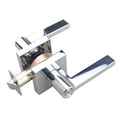 Premier Flat Bar Lever Entrance Door Lock in Polished Chrome