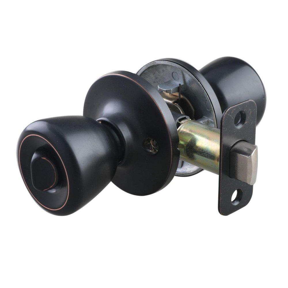 Oil Rubbed Bronze Tulip Knob Privacy Door Lock 