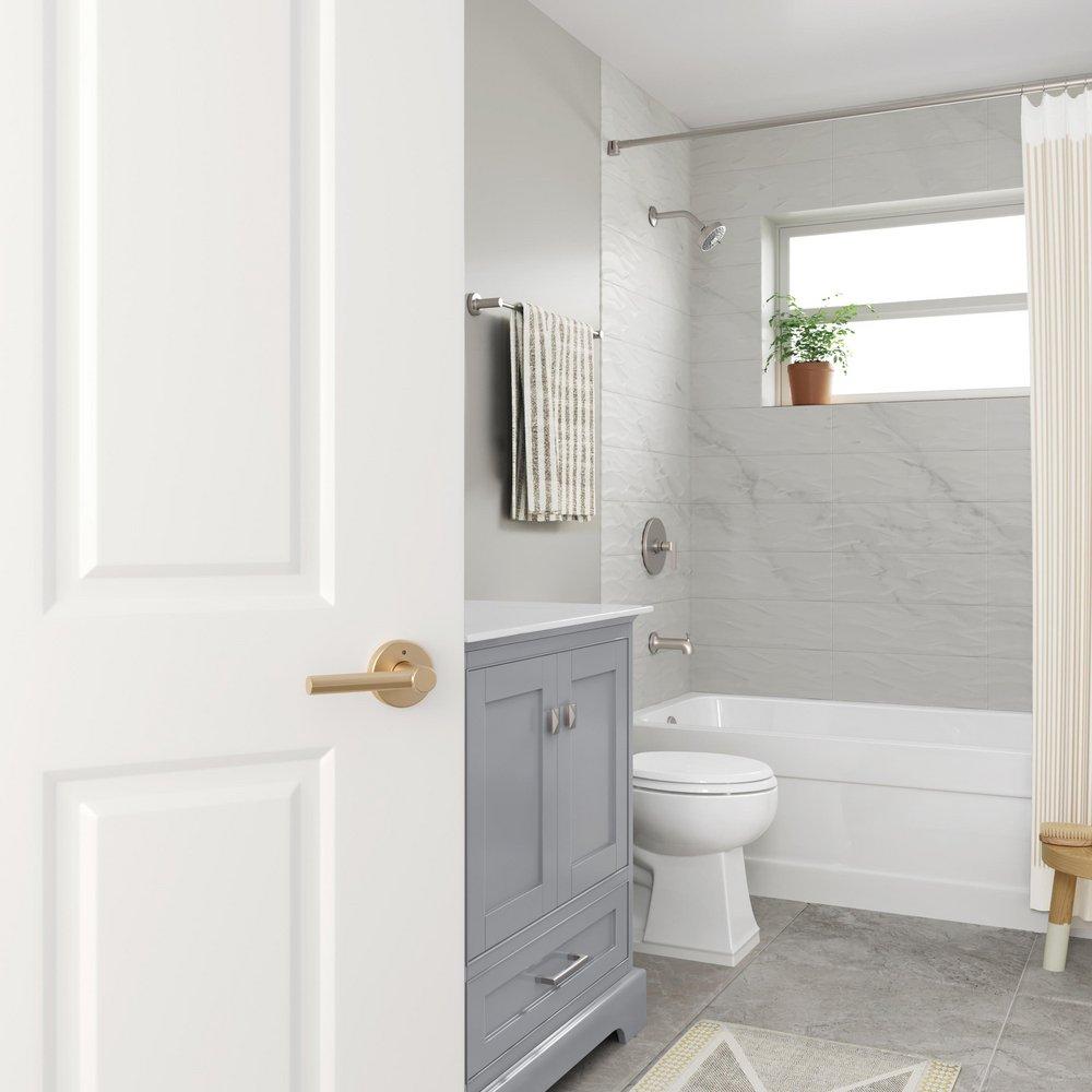 Westcraft Satin Brass Premier Round Rod Lever Privacy Door Lock 