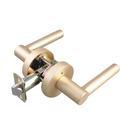 Premier Round Rod Lever Privacy Door Lock in Brushed Gold