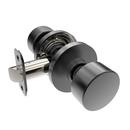 Matte Black Shaker Knob Passage Door Lock, Round Rosette 