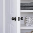 Matte Black Shaker Knob Passage Door Lock, Round Rosette 
