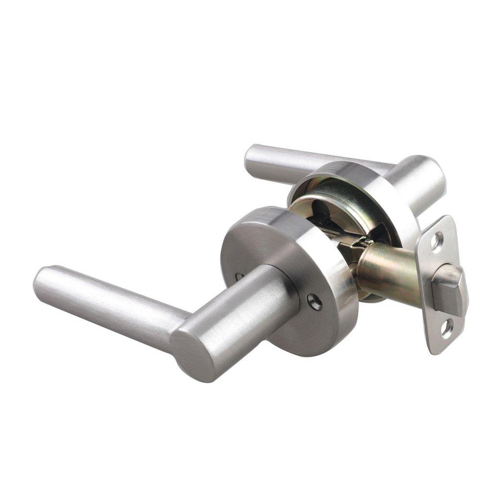 Satin Nickel Premier Round Rod Lever Passage Door Lock 