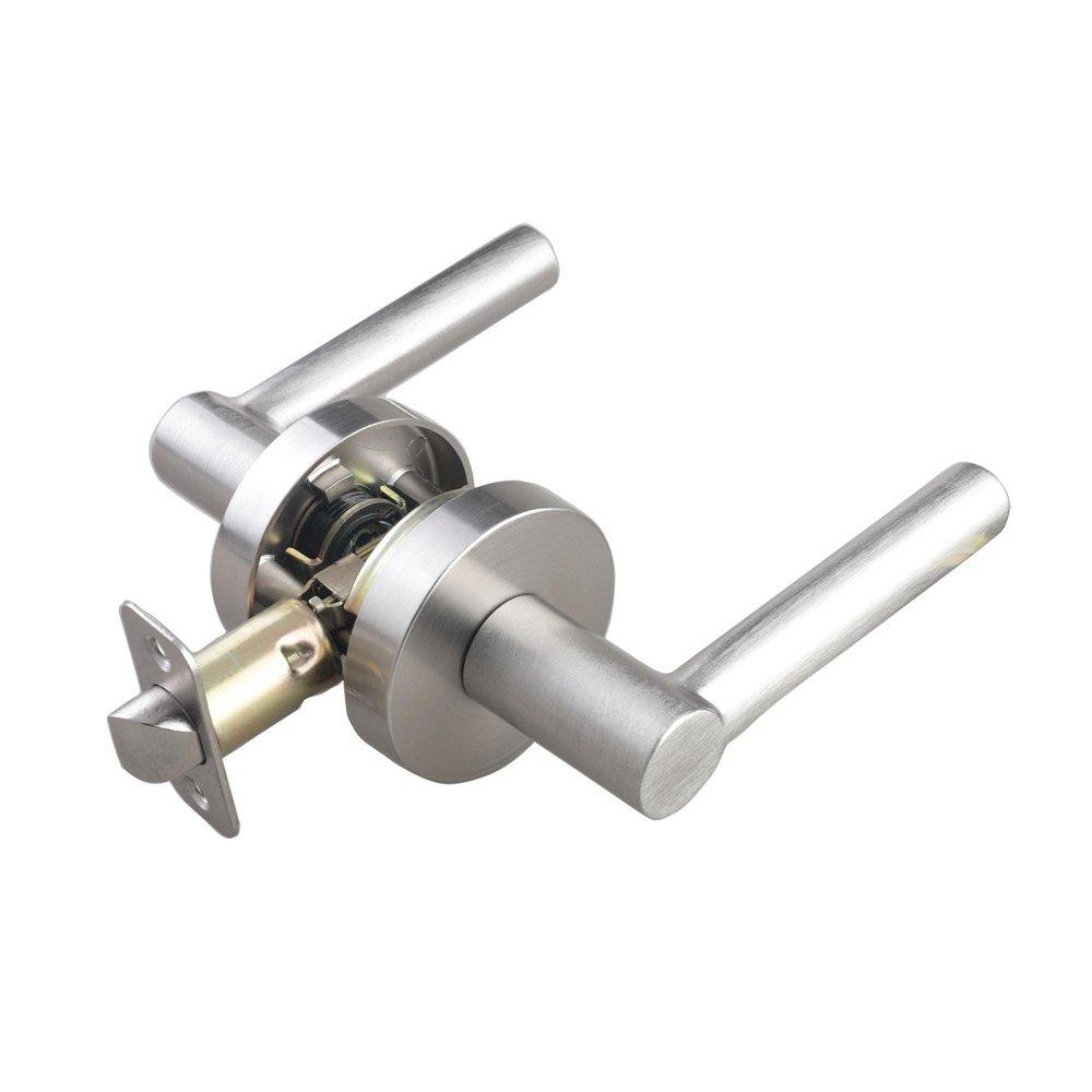 Satin Nickel Premier Round Rod Lever Passage Door Lock 