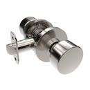 Satin Nickel Shaker Knob Passage Door Lock, Round Rosette 