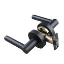 Matte Black Premier Round Rod Lever Passage Door Lock 