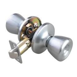 Tulip Knob Passage Door Lock in Satin Chrome