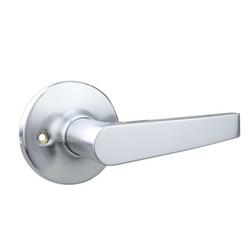 Straight Lever Dummy Door Lock in Satin Chrome