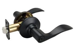 Wave Lever Entrance Door Lock in Matte Black