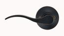 Oil Rubbed Bronze Wave Lever Left Hand Dummy Door Lock 