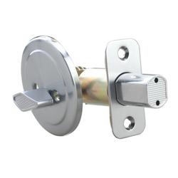 Deadbolt Lock Single Sided Half Bore in Satin Chrome