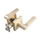 Satin Brass Premier Flat Bar Lever Passage Door Lock 