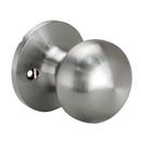Flat Ball Dummy Door Knob in Satin Nickel