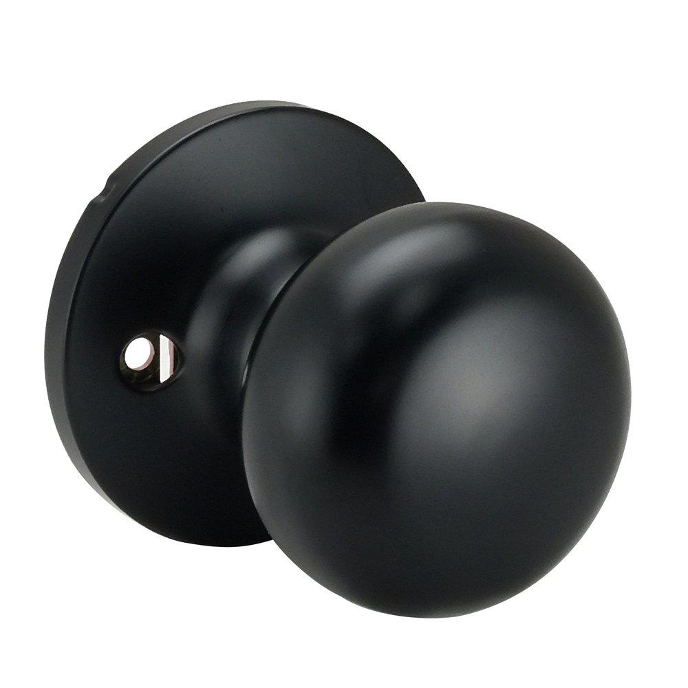 Flat Black Flat Ball Dummy Door Knob 
