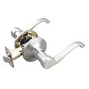Satin Nickel Closed Scroll Lever Passage Door Lock 