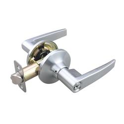 Straight Lever Entrance Door Lock in Satin Chrome