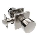 Shaker Knob Passage Door Lock, Square Rosette in Satin Nickel