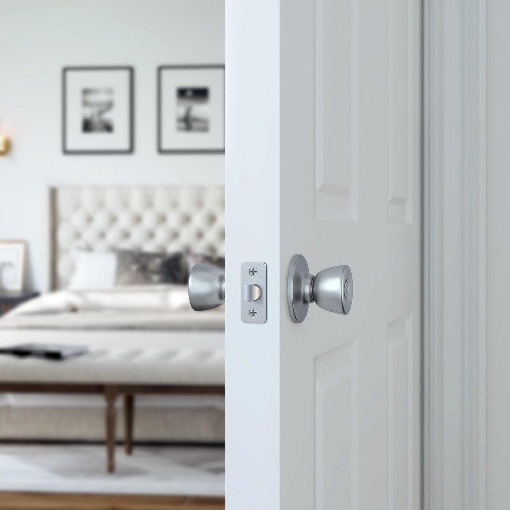 Westcraft Satin Chrome Tulip Knob Privacy Door Lock 
