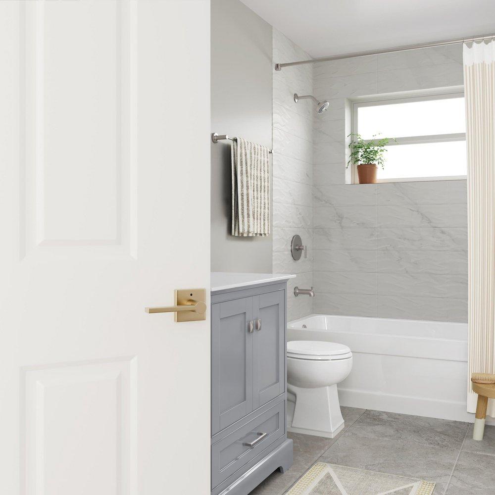 Satin Brass Premier Flat Bar Lever Privacy Door Lock 