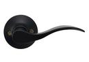 Matte Black Wave Lever Right Hand Dummy Door Lock 