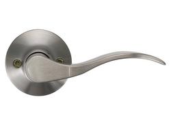 Wave Lever Right Hand Dummy Door Lock in Satin Nickel