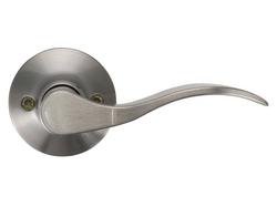 Wave Lever Right Hand Dummy Door Lock in Satin Nickel