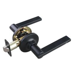 Flat Bar Lever Passage Door Lock in Matte Black